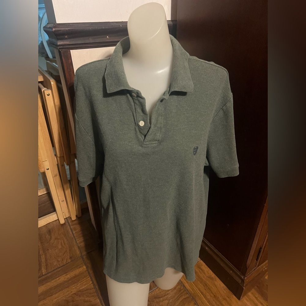 Chaps Army green polo